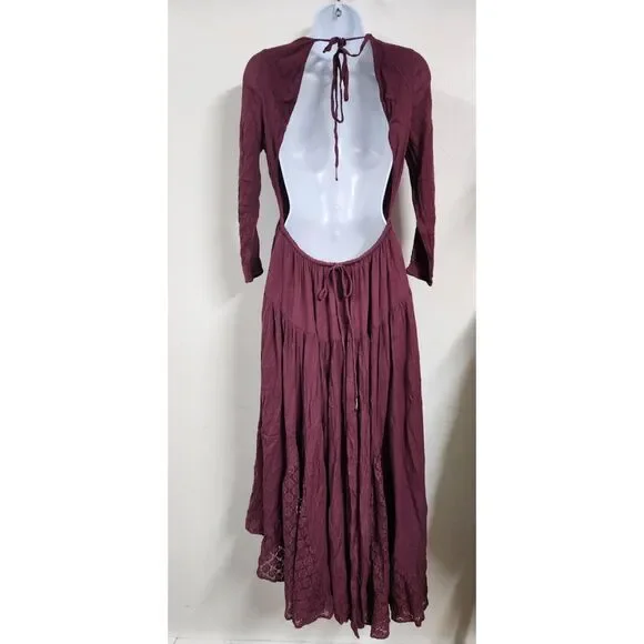 Free People Sea Me Maxi Dress Size S - Picture 4 of 7